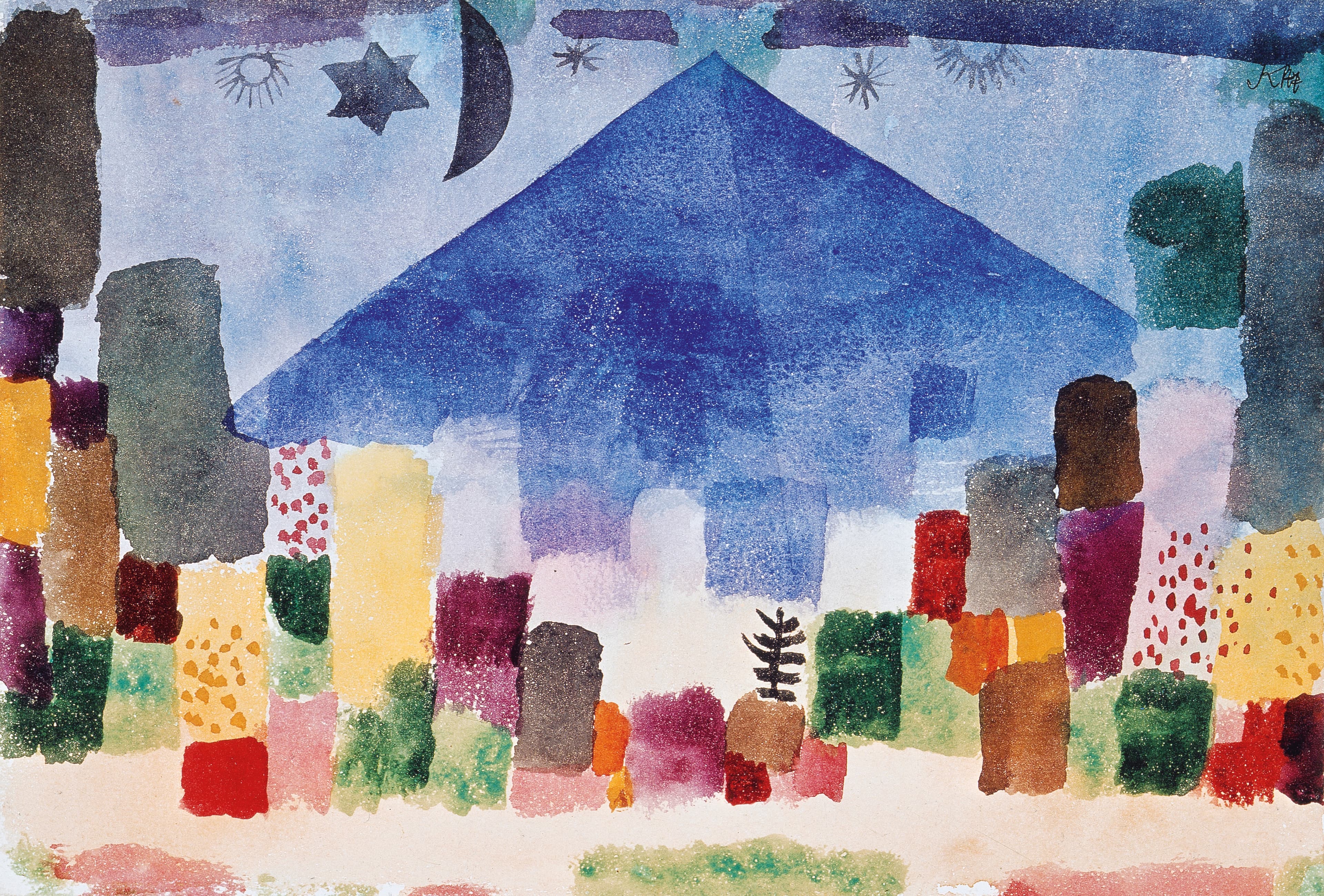 Paul Klee, Der Niesen, 1915, Aquarell und Bleistift auf Papier auf Karton, 17,7 x 26 cm, Hermann und Margrit Rupf-Stiftung, Kunstmuseum Bern