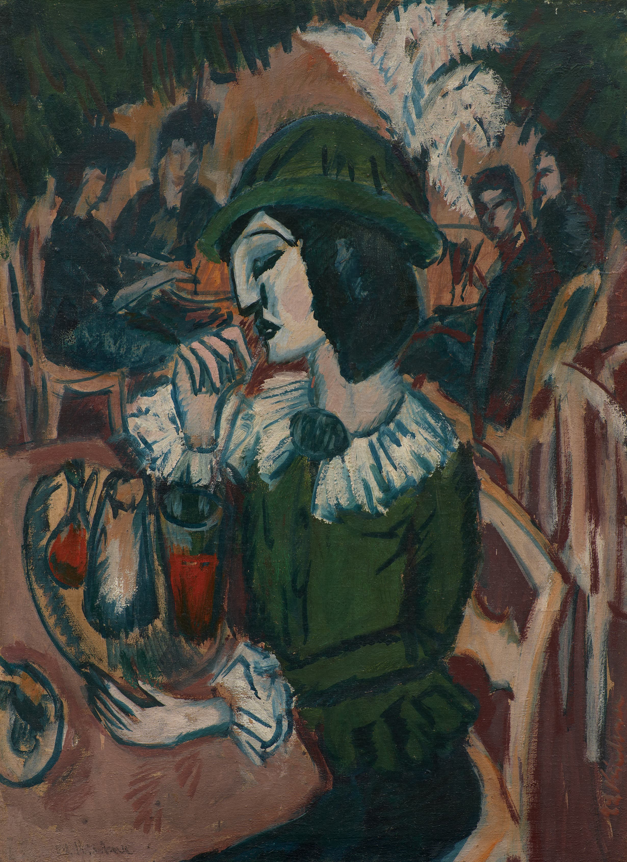 Ernst Ludwig Kirchner, Grüne Dame im Gartencafé