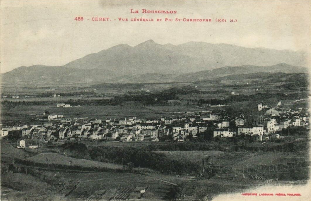 Abb. 1: Céret, vue générale et Pic St.-Christophe  