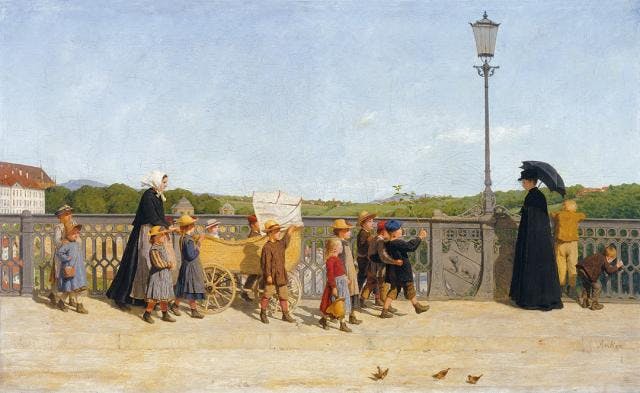 Albert Anker, Kleinkinderschule auf der Kirchenfeldbrücke, 1900 