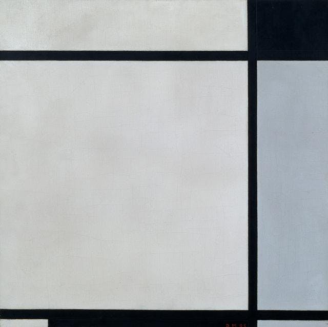 Piet Mondrian, Tableau no II, 1925 (mit Schwarz und Grau), 1925