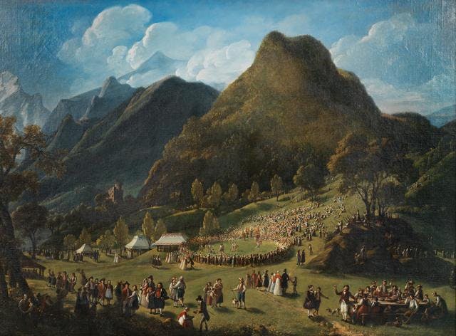 Louise Elisabeth Vigée Le Brun, La Fête des bergers suisses à Unspunnen le 17 août 1808, 1808/09